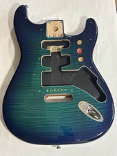 2018 Fender Player Stratocaster MIM Body Ocean Blue Burst HSS Flamed Maple Top